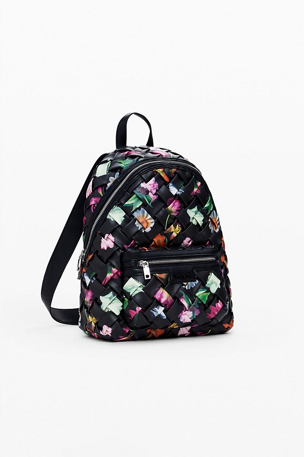 Women's Small braided floral backpack