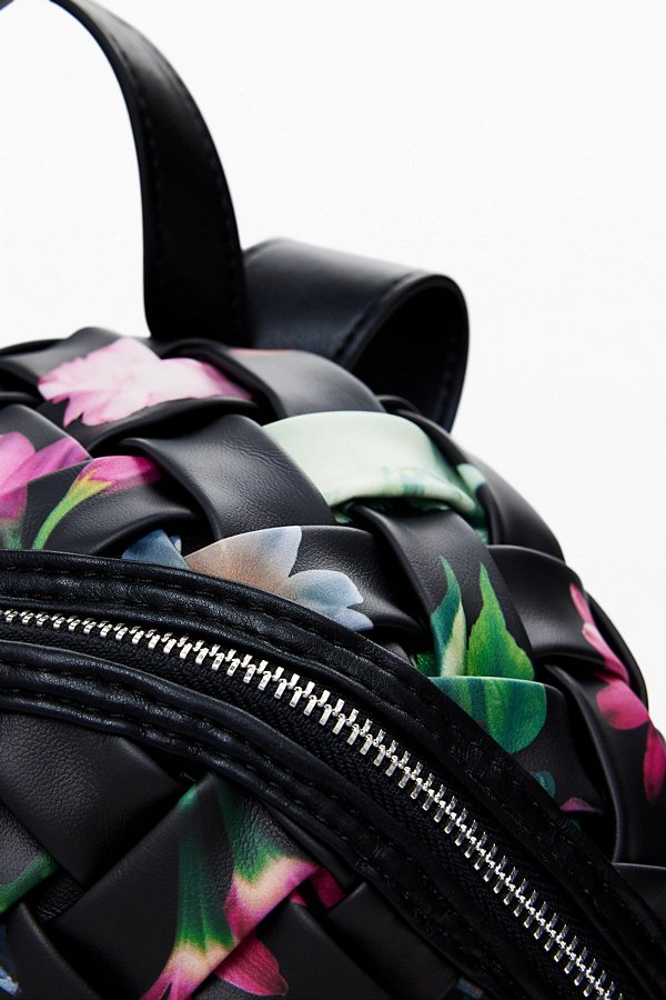 Women's Small braided floral backpack